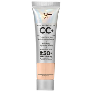 IT Cosmetics Mini CC+ Cream: Full Coverage, SPF 50+, Hydrating & Color Correcting Foundation - Vegan & Cruelty-Free IT Cosmetics CC Cream: Full Coverage Foundation, SPF 50+ CC Cream Foundation, Full Coverage Foundation, SPF 50 Foundation, Color Correcting Cream, Hydrating Foundation, Anti-Aging Foundation, Vegan Foundation, Cruelty-Free Foundation, Foundation for Acne Scars, Foundation for Redness, makeup, face makeup, BB cream, CC cream, hyaluronic acid, niacinamide, vitamin E, full coverage, SPF 50, color