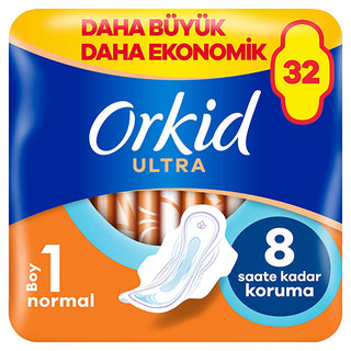 Orkid Ultra Normal Hygiene Pads for Girls - 32 Count, Comfortable and Discreet Menstrual Protection Orkid Ultra Normal Hygiene Pads - Comfortable Protection hygiene pads for girls, menstrual pads for teenagers, normal flow pads, Orkid Ultra Normal, hijyenik ped, menstrual hygiene, comfortable pads, discreet pads, young girls hygiene products, teenage hygiene products
