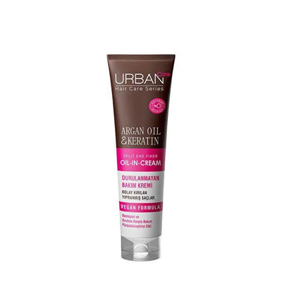 Urban Care Argan Oil Hair Care Cream with Keratin - Intensive Nourishment for Damaged Hair, 5.07 fl oz