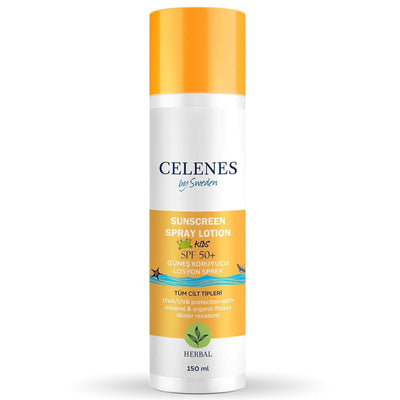 Celenes By Sweden Kids Sunscreen Spray SPF 50+ - Waterproof, Paraben-Free, 5.07 fl oz