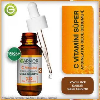 Garnier Vitamin C Serum - Anti-aging Night Serum for Brightening & Hydration, Vegan Skincare, 1.01 fl oz Garnier Vitamin C Serum - Brightening & Hydrating Night Serum Garnier Vitamin C Serum, Anti-aging Night Serum, Vegan skincare, Hyaluronic Acid face serum, Brightening serum for all skin types, Nighttime skincare, Anti-aging skincare, Cruelty-free cosmetics, Skincare for sensitive skin, Vitamin C benefits, Skin hydration, Ethical skincare products