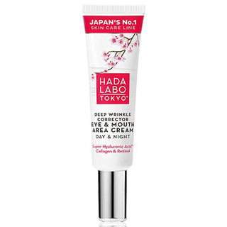 Hada Labo Anti-Wrinkle Cream for Eye and Mouth Area - Hydrating, Smooths Fine Lines, 0.51 fl oz