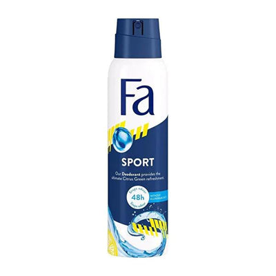 FA Sport Deodorant 150ml - Natural Fragrance, Anti-White Stain, Long-Lasting Freshness