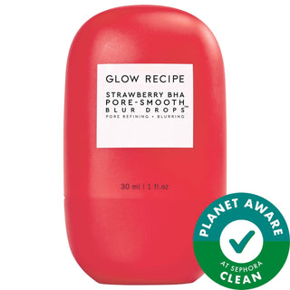 Glow Recipe Strawberry BHA Pore-Smooth Blur Drops: Minimize Pores, Smooth Texture, & Control Oil with this Vegan, Silicone-Free Serum & Primer Glow Recipe Strawberry BHA Serum: Pore Minimizing & Oil Control pore minimizing serum, strawberry BHA serum, silicone-free primer, pore blurring primer, vegan face serum, cruelty-free skincare, oil control serum, natural matte primer, uneven skin texture treatment, sustainable packaging skincare, facial serum, primer, pore treatment, oil control, vegan skincare, crue