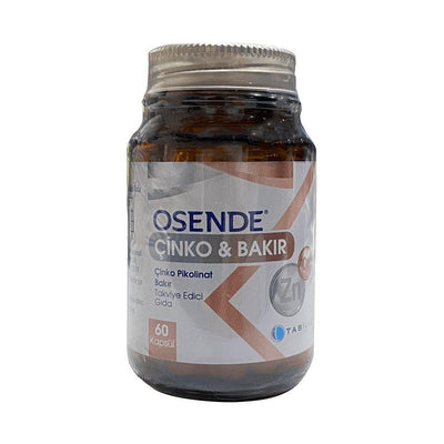 Osende Zinc Copper Dietary Supplement - 60 Capsules for Immune System Support