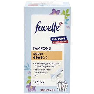 Facelle Super Absorbent Tampons (32 Count) - Gynecologically Approved for Comfort & Protection Facelle Tampons for Comfort & Protection tampons, feminine hygiene products, menstrual care, gynecologically approved tampons, super absorbent tampons, women's health, menstrual hygiene, period care, comfort and protection, reliable menstrual products, absorbent tampons, feminine care, health and personal care