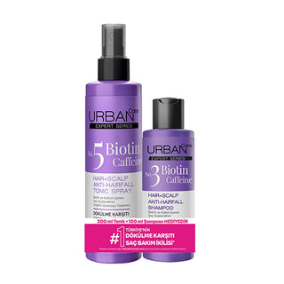 Urban Care Expert Biotin Caffeine Hair Care Set - Anti-Hair Loss Shampoo & Tonic for Stronger Hair Growth, Vegan & Cruelty-Free Biotin Caffeine Hair Care Set - Anti-Hair Loss & Vegan hair care, anti hair loss, biotin, caffeine, vegan hair products, cruelty-free cosmetics, hair growth, stronger hair, healthy hair, vegan lifestyle, ethical consumerism, hair care routine, shampoo, hair tonic