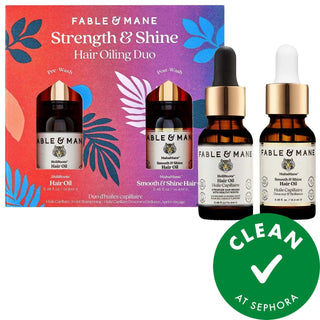 Mini Strength & Shine Hair Oiling Duo - Vegan Hair Care Oil for Nourishment, Damage Protection & Frizz Control Mini Strength & Shine Hair Oiling Duo - Vegan Hair Care hair care oil, vegan hair products, pre-wash hair treatment, post-wash hair oil, natural hair care, hair nourishment, damage protection, frizz control, heat protection, hair care set, vegan beauty, ethical beauty, cruelty-free, sustainable beauty, hair strengthening, hydration, shine, straight hair, wavy hair, curly hair, coily hair, fine hair