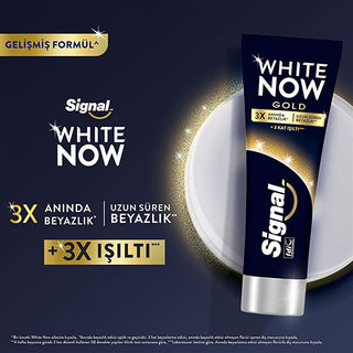 Signal White Now Gold Whitening Toothpaste - 3x Whiter Smile, Instant & Long-Term Effect Signal White Now Gold Whitening Toothpaste - 3x Whiter Smile whitening toothpaste, Signal White Now Gold, teeth whitening, oral care, whitening effect, instant whitening, long-term whitening, natural minerals, surface stain removal, brighter smile, confidence boost, cosmetic dentistry, oral hygiene, dental care, beauty and personal care, health and wellness