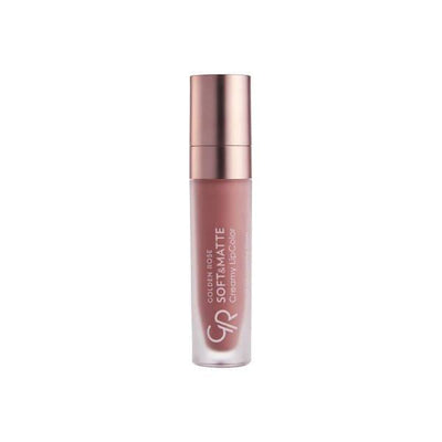 Golden Rose Soft Matte Creamy Lipstick: Intense Color, Jojoba & Avocado Oil Hydration, Long-Lasting Comfort