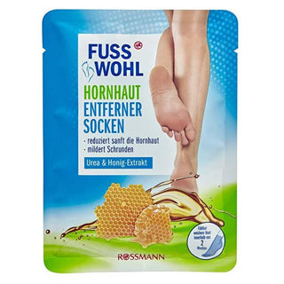 Fusswohl Urea and Honey Foot Mask for Cracked Heels - Softens, Moisturizes & Smooths Dry Skin Fusswohl Foot Mask for Cracked Heels - Urea & Honey foot mask for cracked heels, urea and honey foot mask, cracked heel treatment, foot moisturizer, at-home pedicure, dry skin treatment, natural ingredients, foot care, skin renewal, cracked heel repair, heel care, foot hydration, urea foot mask, honey foot mask
