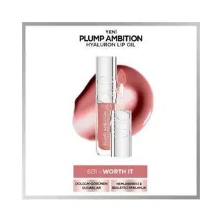 Loreal Paris Plump Ambition Hyaluron Lip Oil - 601 Worth It | Hydrating Lip Care with Hyaluronic Acid Loreal Paris Hyaluron Lip Oil 601 Worth It - Hydrating Lip Care Loreal Paris Lip Oil, Hyaluronic Acid Lip Care, Lip Moisturizer, Plump Ambition Lip Oil, 601 Worth It Lip Shade, Lip Care Products, Hydrating Lip Oil, Beauty and Cosmetics, Lip Care with Hyaluronic Acid