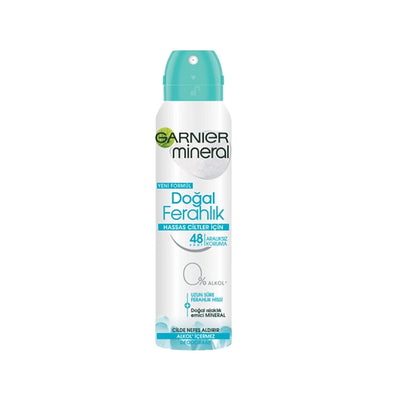 Garnier Mineral Deodorant Spray, Natural Freshness - 150 ml, Effective Odor Control for Men & Women