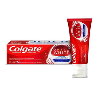 Colgate Optic White Instant Whitening Toothpaste 0.68 fl oz - Travel Size Oral Care for a Brighter Smile Colgate Optic White Toothpaste - Instant Whitening & Oral Care Colgate Optic White, teeth whitening toothpaste, travel-sized toothpaste, oral care products, instant whitening toothpaste, travel size oral care, smile whitening, oral hygiene products, Colgate toothpaste, whitening toothpaste, small toothpaste, cosmetic oral care