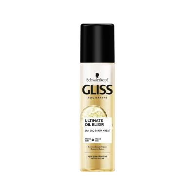 Gliss Ultimate Oil Elixir Leave-In Hair Conditioner for Damaged Hair - 6.76 fl oz Nourishing Treatment with Liquid Kerat