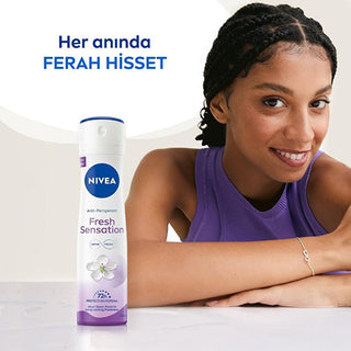 NIVEA Fresh Sensation Deodorant Spray for Women - Long-Lasting Anti-Perspirant Protection, 72-Hour Freshness, Dermatologically Tested, Alcohol-Free NIVEA Fresh Sensation Deodorant Spray - 72hr Protection NIVEA Fresh Sensation Deodorant Spray, Long-lasting deodorant for women, Anti-perspirant deodorant spray, Dermatologically tested deodorant, Alcohol-free deodorant spray, Women's personal care, Deodorant for sensitive skin, Long-lasting freshness, Anti-perspirant protection, NIVEA INFINIFRESH formula