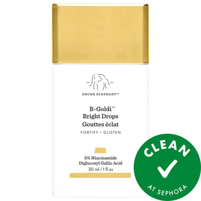 Drunk Elephant B-Goldi Illuminating Serum with 5% Niacinamide - Vegan, Cruelty-Free Skincare for Even Skin Tone & Radian