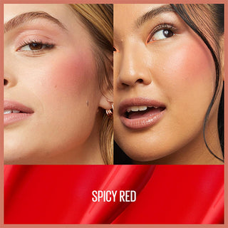 Maybelline Sunkisser Hazy Matte Liquid Blush - Spicy Red: Natural Matte Summer Glow, Long Lasting, Vitamin E, Easy Blend Maybelline Sunkisser Liquid Blush: Natural Matte Glow & Long Lasting liquid blush, matte blush, long lasting blush, natural blush, vitamin e blush, Maybelline blush, hazy matte blush, red liquid blush, easy to blend blush, summer glow blush, blush, matte finish, vitamin E, blendable, curved applicator, lightweight, natural look, long-wearing, makeup, cosmetics, beauty, Spicy Red, easy app
