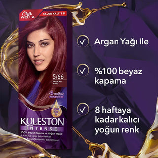 wella koleston intense hair color 5/66 eggplant purple packaging, wella hair color application process, wella hair color ingredients close-up Wella Koleston Intense Hair Color - 5/66 Eggplant Purple for Adults | 1.7 fl. oz. Wella Koleston Intense Hair Color 5/66 Eggplant Purple wella, hair-color, permanent-hair-dye, beauty-products, eggplant-purple, argan-oil, moisturizing, adult-use, ai-generated, coloring-supplies