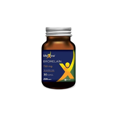 LifeXtra Bromelain 30 Capsules - Anti-Inflammatory Dietary Supplement for Digestive Health