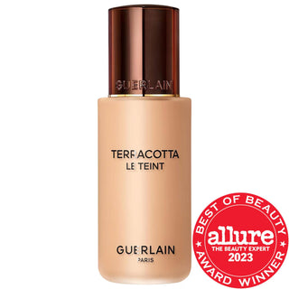 Guerlain Terracotta: Luminous Matte Liquid-to-Powder Foundation - 24H Wear, Medium Coverage, Argan Oil Infused, Healthy Glow Guerlain Terracotta Foundation: Luminous Matte, 24H Wear Terracotta foundation, liquid to powder foundation, long-wear foundation, medium coverage foundation, luminous matte foundation, argan oil foundation, healthy glow foundation, cruelty-free foundation, sustainable foundation, no-transfer foundation, foundation, makeup, face makeup, beauty, cosmetics, long lasting foundation, hydr