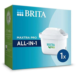 BRITA MAXTRA PRO ALL-IN-1 Water Filter Cartridge - Replacement Filter for BRITA Jugs, Tap Water Purification BRITA MAXTRA PRO ALL-IN-1 Water Filter Cartridge BRITA MAXTRA PRO ALL-IN-1, Water Filter Cartridge, Tap Water Purification, Replacement Filter for BRITA Jugs, MicroFlow Technology Water Filter, Water Filtration, Drinking Water, Healthy Hydration, Eco-Friendly, Reduce Plastic Waste