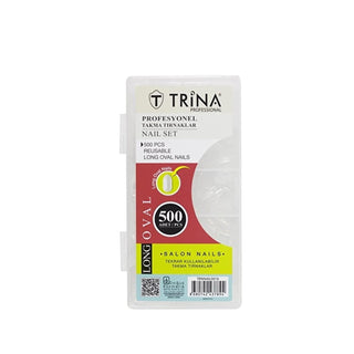 Trina False Nails - Long Oval Takma Tırnaklar 500 Adet - Artificial Nail Tips for Nail Art & Beauty Enhancements Trina Long Oval False Nails - 500 Adet false nails, artificial nails, nail tips, long oval nails, nail beauty products, nail art supplies, cosmetic nail enhancements, beauty products, nail care, Trina