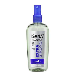 Isana Ultra Strong Hold Hair Spray - Max Hold, Flexible, Anti-Frizz, Quick Drying, Vitamin B5 Formula - 5.07 fl oz