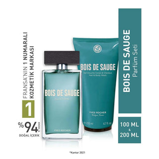 Bois de Sauge Premium Perfume Set - EDT 100ml & Hair/Body Shampoo Gift Bois de Sauge Perfume Set - EDT & Shampoo Bois de Sauge perfume set, EDT 100ml, Bois de Sauge hair and body shampoo, Fragrance gift set, Premium perfume and grooming products, Luxury fragrance, Coordinated grooming, Gift ideas for him, Perfume and shampoo set, Bois de Sauge fragrance line, Premium scented products
