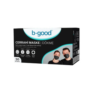 black-surgical-mask-50-pack, b-good-black-surgical-mask-box B-good Black Surgical Mask - 50 Pack B-good Black Surgical Mask - 50 Pack black-surgical-mask, b-good, disposable-mask, healthcare, sanitation, hygiene, 3-layer-mask, ai-generated, protective-gear, personal-protection