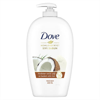 Dove Moisturizing Liquid Hand Soap with Coconut Oil and Almond Milk - 15.22 fl oz Dove Moisturizing Hand Soap with Coconut Oil & Almond Milk liquid hand soap, moisturizing hand soap, Dove hand soap, coconut oil hand soap, almond milk hand soap, gentle hand soap, non-irritating hand soap, nourishing hand soap, soft hands, smooth hands, daily hand soap, hygiene routine, skincare, hand care, moisturizing cream