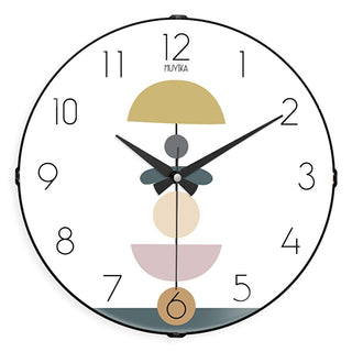 muyika cingu bombe glass silent mechanism wall clock, 36 cm wall clock front view, close up of bombe glass wall clock Muyika Cingu Bombe Glass Silent Mechanism Wall Clock - 36 cm for Home Decor Muyika Silent Mechanism Wall Clock - 36 cm Glass Clock muyika, wall-clock, silent-clock, interior-decor, home-decor, bombe-glass, high-quality, modern-design, ai-generated, 36cm