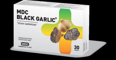 MDC Black Garlic Supplement: Siyah Sarõmsak Tablets for Natural Antioxidant & Cardiovascular Health - 30 Count