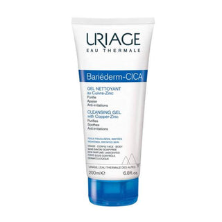 Uriage Bariederm Cica Cleansing Gel: Gentle, Moisturizing Wash for Dry, Irritated, Sensitive Skin - Family Safe, Thermal Water Infused Uriage Cica Cleansing Gel: Gentle Cleanser for Dry, Sensitive Skin Uriage cleansing gel, Cica gel, Dry skin cleanser, Sensitive skin cleanser, Baby cleansing gel, Gentle face wash, Moisturizing body wash, Thermal water cleanser, Hand wash for dry skin, Cleansing gel for irritated skin, Uriage, cleansing gel, Cica, dry skin, sensitive skin, baby, gentle, moisturizing, thermal