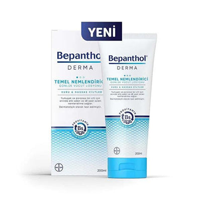 Bepanthol Derma: 48H Moisturizing Body Lotion for Dry, Sensitive Skin - Daily Hydration, Family-Friendly, Dermatological