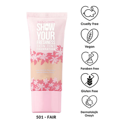 Show by Pastel Skin Tint Foundation - Natural Makeup with Long-lasting Coverage, Vegan & Cruelty-Free
