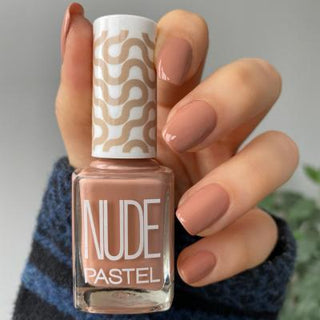 pastel nude oje 106 nail polish bottle, close up of pastel nude oje 106 on nails Pastel Nude Oje - 106 | Vegan Nail Polish Pastel Nude Oje 106 - Vegan Nail Polish pastel, nail-polish, vegan, cruelty-free, nude-nail-polish, beauty, manicure, cosmetics, pastel-nude-oje, ai-generated