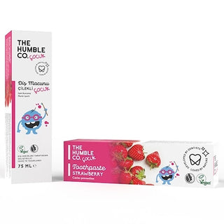Humble Co. Natural Toothpaste for Kids - Vegan, Gluten-Free, Strawberry Flavor