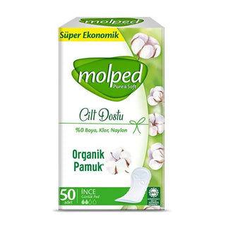 Molped Pure & Soft Daily Panty Liners - Natural Cotton, Hypoallergenic, pH Balanced, Breathable - 50 Count Molped Pure & Soft Panty Liners - Natural, Hypoallergenic daily panty liners, pure and soft panty liners, natural cotton panty liners, hypoallergenic panty liners, paraben free panty liners, dye free panty liners, chlorine free panty liners, pH balanced panty liners, sensitive skin panty liners, breathable panty liners, panty liners, feminine hygiene, natural feminine care, gentle panty liners, women's