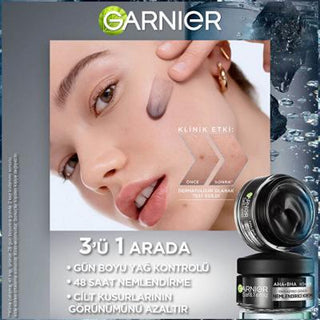 Garnier Daily Moisturizing Cream for Oily Skin - Garnier Saf Kömür Matlaştırıcı Nemlendirici Krem 50ml Garnier Saf Kömür Daily Moisturizing Cream - Oil Control & Hydration Garnier Saf Kömür, Matlaştırıcı Nemlendirici Krem, Vegan nemlendirici, Yağlı cilt nemlendiricisi, Niasinamid AHA BHA nemlendirici, Daily Moisturizing Cream, Oily Skin Care, Vegan Skincare, Cruelty-Free Skincare, Gel Moisturizer, Activated Charcoal Skincare, Gliserin Nemlendirici, Skincare for Oily Skin, Matte Finish Moisturizer