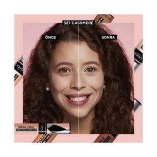 L'Oreal Paris Infaillible Concealer: Full Face Coverage, Long-Lasting 327 Cashmere - Blemish Cover, Even Skin Tone, Makeup Base L'Oreal Infaillible Concealer: Full Coverage, Long-Lasting Loreal Paris Infaillible concealer, full face concealer, long-lasting concealer, 327 Cashmere concealer, skin imperfection concealer, even skin tone concealer, makeup base, blemish cover, Loreal concealer, concealer, full coverage concealer, face makeup, makeup, cosmetics, beauty, long-wear concealer, flawless complexion, s