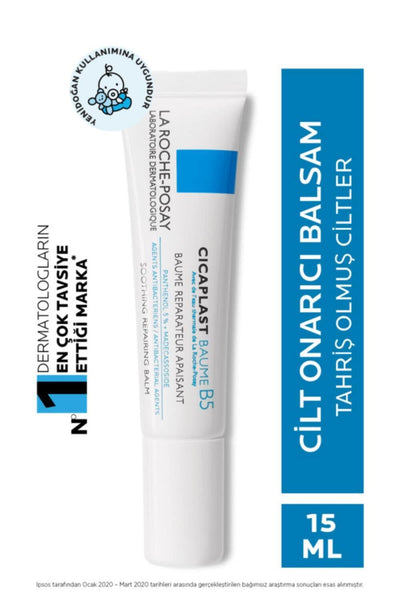 La Roche-Posay Cicaplast Baume B5: Soothing Repair Cream for Sensitive, Dry & Irritated Skin | Paraben & Fragrance-Free,