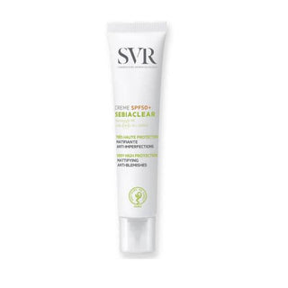 SVR Sebiaclear Krem SPF50+ Sunscreen Cream for Acne-Prone Skin - Matte Finish, Hydrating, 1.35 fl oz