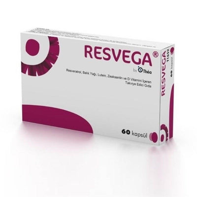 Resvega Dietary Supplement with Resveratrol, Lutein, Omega 3 & Vitamins