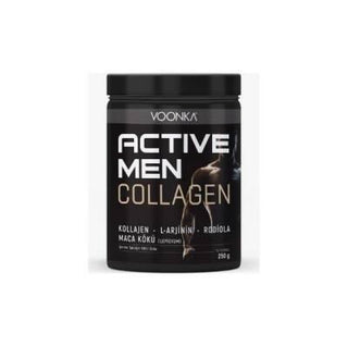 voonka collagen active man 250g front view, voonka collagen active man 250g nutritional information, voonka collagen active man 250g in measuring scoop Voonka Collagen Active Man - Energy Support | 250g Voonka Collagen Active Man 250g - Energy Support collagen, voonka, active-man, energy-support, adult-supplements, male-health, vitamin-c, zinc, wellness, ai-generated