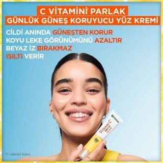 Garnier Vitamin C Brightening Daily Sunscreen SPF50+ - Radiant & Protected Skin, Dark Spot Reduction, Vegan & Sensitive Skin Friendly, 1.35 fl oz Garnier Vitamin C SPF50+ Sunscreen: Brighten & Protect! Vitamin C sunscreen, SPF50+ facial cream, Brightening sunscreen, Sunscreen for sensitive skin, Vegan sunscreen, Daily sun protection, Dark spot reduction sunscreen, Garnier sunscreen, Luminous sunscreen, Radiant skin sunscreen, Facial Sunscreen, Sun Protection, Skincare, Beauty, Vegan, Sensitive Skin, UVA Pro