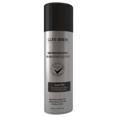 Luis Bien Black Hair Thickening Spray: Instant Hair Loss Concealer for Thinning Hair & Bald Spots - Water Resistant Form