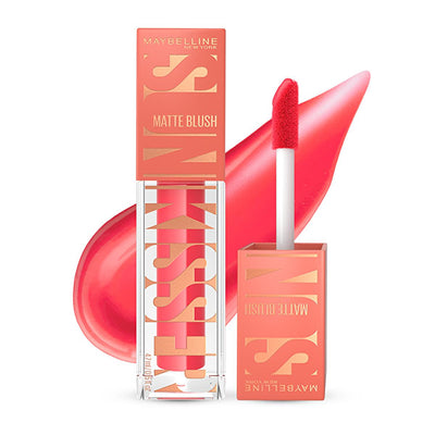 Maybelline Sunkisser Hazy Matte Liquid Blush - Pink Mirage: Natural, Long-Lasting, Buildable, Vitamin E Infused for a Su
