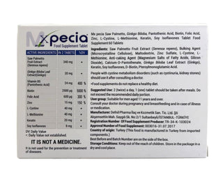 Xpecia For Men - Hair Health Support | 60 Tablets