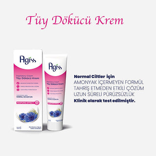Agiss Hair Removal Cream for Normal Skin - 3.38 fl oz, Ammonia-Free, Moisturizing Formula Agiss Hair Removal Cream - Painless & Moisturizing hair removal cream, pain-free hair removal, normal skin hair remover, ammonia-free hair removal cream, Blue St. John's Wort Oil moisturizing hair removal, smooth skin, painless hair removal, hair removal for normal skin, moisturizing hair removal cream, clinically tested hair removal products